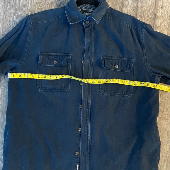 LEVI'S STRAUSS & CO Chamois Heavy Men Medium Vintage Field Work Shirt Dark Blue - Picture 9 of 10